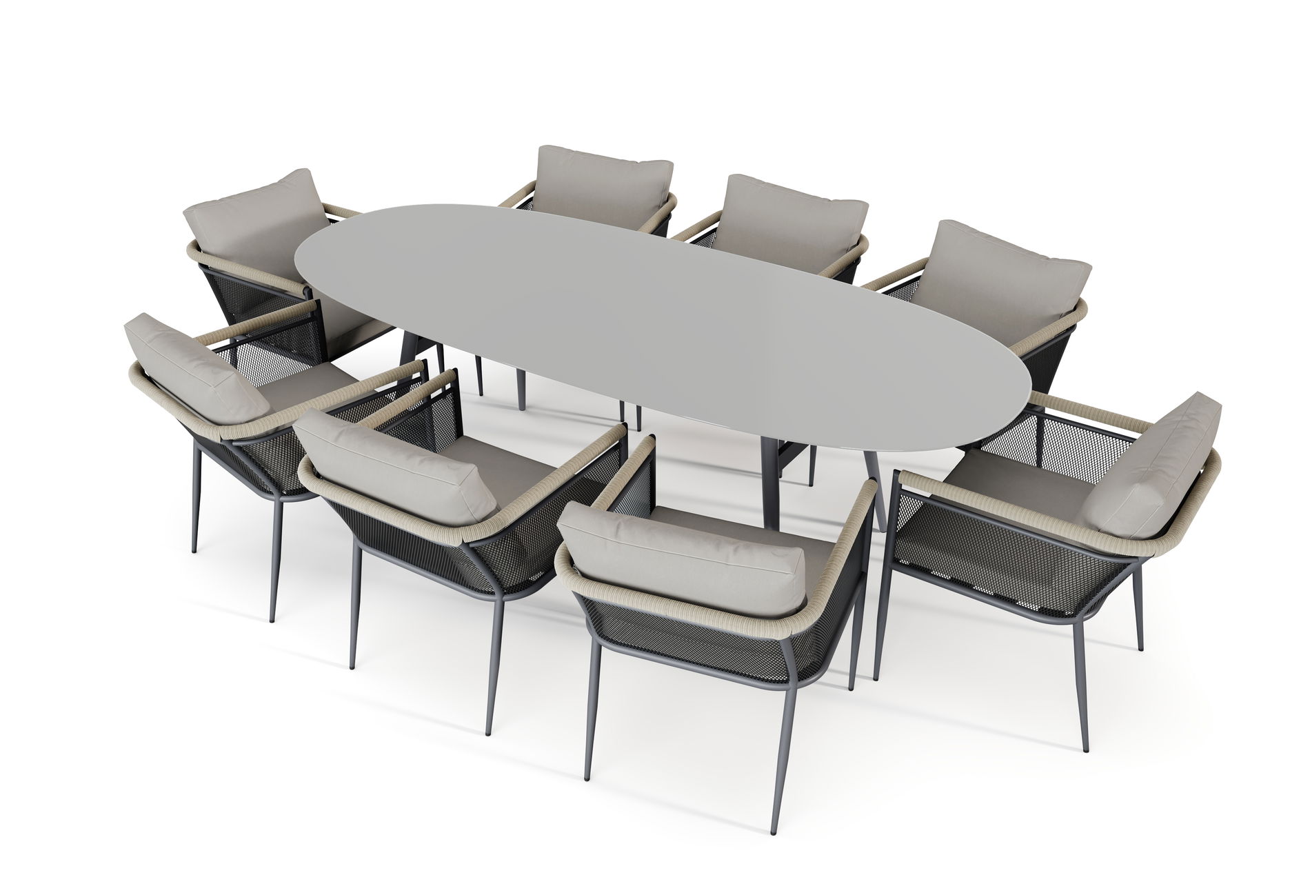 Lexo Dining 8 seidengrau