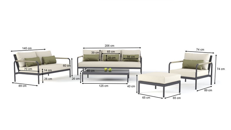 Lea Sofa und Tisch