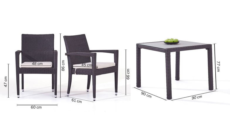 Contracta Dining 4 (anthrazit)