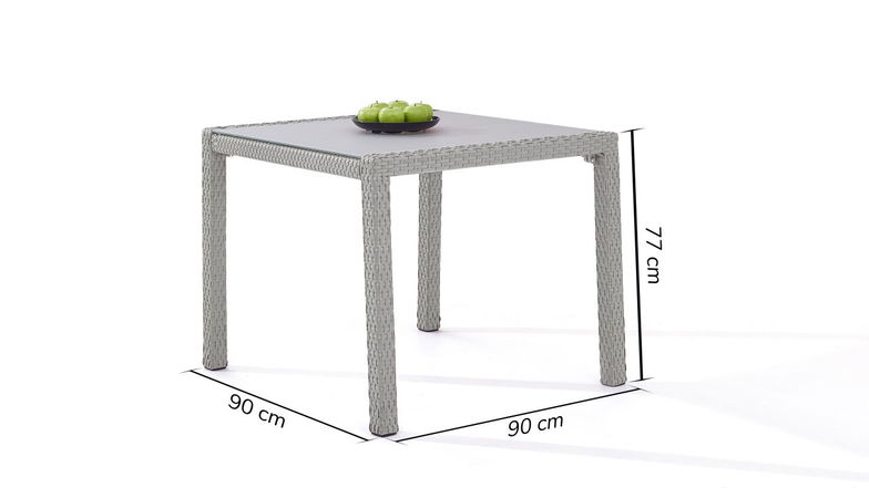 Esstisch 90 cm (weiß)