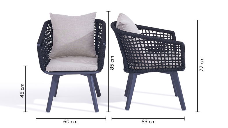 Stuhl Diva, 2 Stück (schwarz)