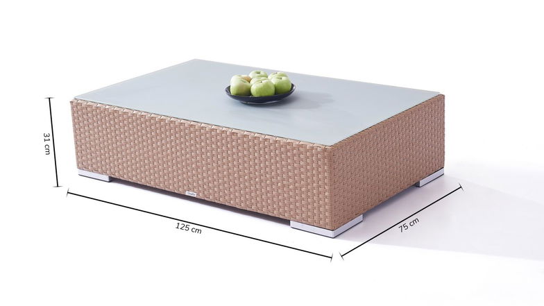 Cube Tisch 125 cm (grau)