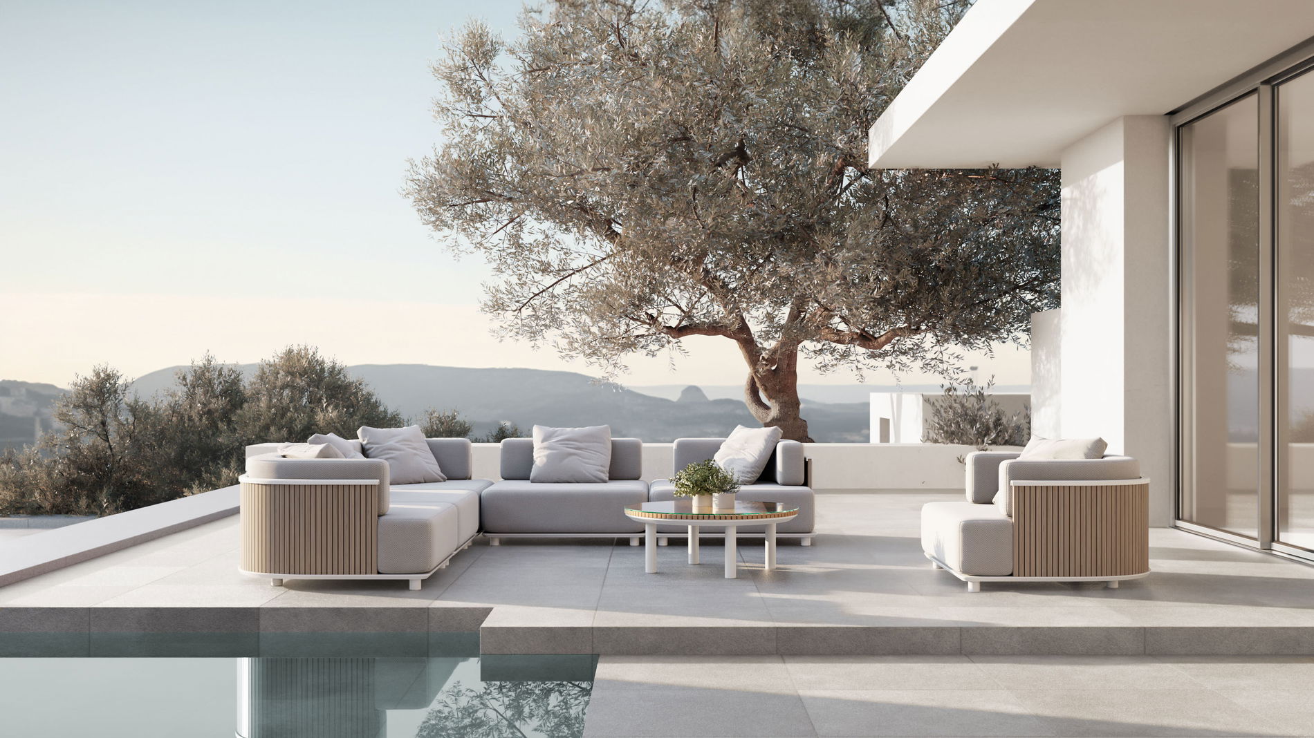 Outdoor Lounge Set im stilvollen Design