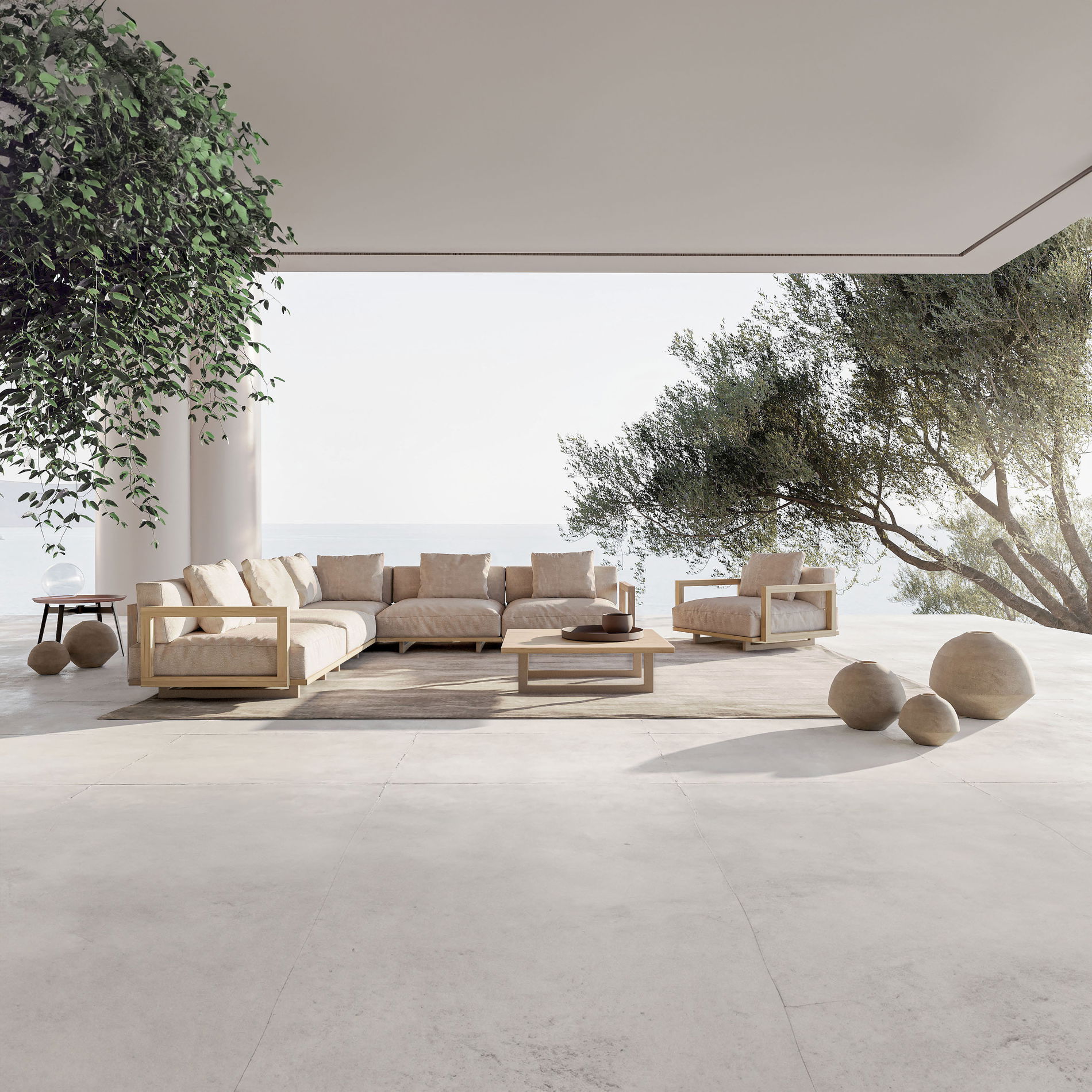 Auckland Line - Auckland Lounge Plus in einem modernen Outdoorbereich